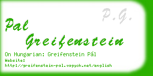 pal greifenstein business card